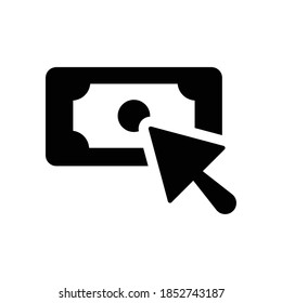 Online payment icon.click,pointer (vector illustration)
