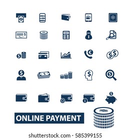 iconos de pago en línea
