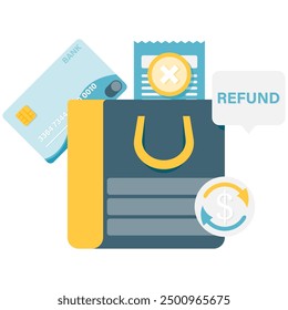 online payment illustration, transaction refund