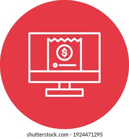 Online payment, invoice, checkout icon vector image. Can also be used for Finance and Money. Suitable for use on web apps, mobile apps and print media.