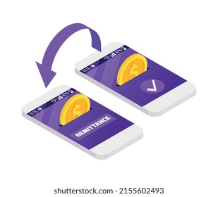Composición isométrica de pago en línea con iconos de seguridad aislados y gadgets electrónicos ilustración vectorial