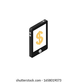 Online Payment isometric flat icon. 3d vector colorful illustration. isolated on white background