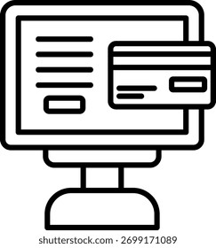 Online payment Line vector Icon Design
