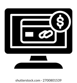 Online Payment Link Icon Element für Design