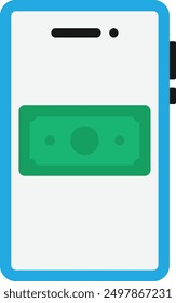 Online Payment Money Icon Vector Flat Illustration