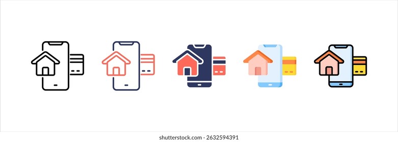 Online Payment Multi Style Icon Set