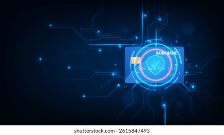 Online payment security concept. Internet banking app. Digital protection.