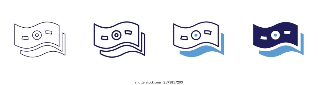 Online payment service icon in 4 different styles. Thin Line, Line, Bold Line, Duotone. Duotone style. Editable stroke.