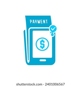 Pago en línea, smartphone y vector de dinero 