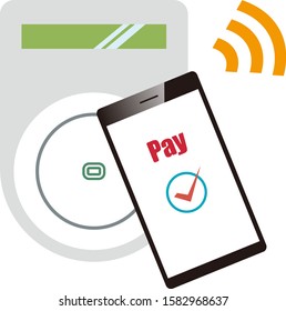 Online payment. smartphone. vector illustration . Electronic payment.