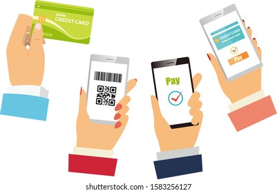 Online payment. smartphone. vector illustration . Electronic payment.