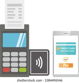 Online payment. smartphone. vector illustration . Electronic payment.