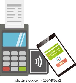 Online payment. smartphone. vector illustration . Electronic payment.