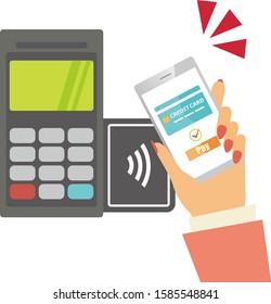 Online payment. smartphone. vector illustration . Electronic payment.