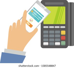 Online payment. smartphone. vector illustration . Electronic payment.