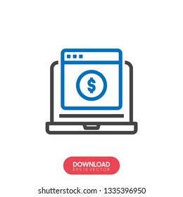 Online payment symbol - Vector
