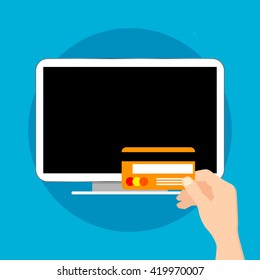 Online payment symbol. Vectro illustration.