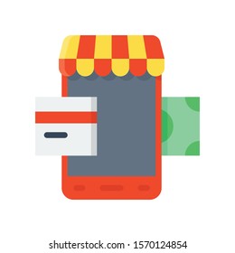 Online payment vector, Black friday related flat design icon