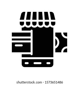 Online payment vector, Black friday related solid design icon