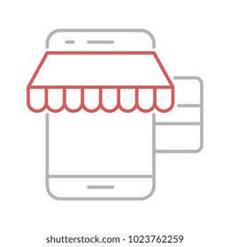 Online payment vector icon