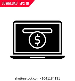 Online payment vector icon
