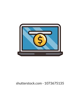 Online payment vector icon