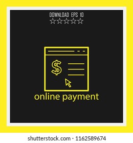 online payment vector icon