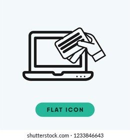 Online payment vector icon