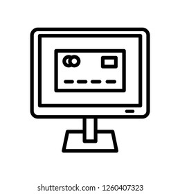 Online payment vector icon