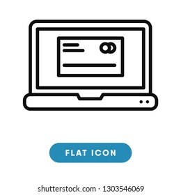 Online payment vector icon