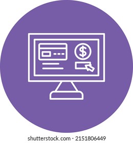 Icono del vector de pago en línea. Se puede usar para imprimir, móviles y aplicaciones web.