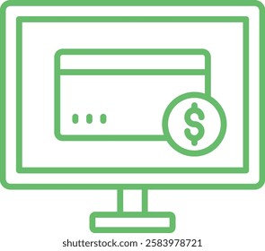 Online Payment vector icon. Can be used for printing, mobile and web applications.