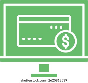 Ícone de vetor de Pagamento Online. Pode ser usado para impressão, aplicativos móveis e da Web.