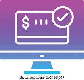 Icono de Vector de pago en línea. Se puede utilizar para aplicaciones de impresión, móviles y de Web.