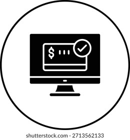 Icono de Vector de pago en línea. Se puede utilizar para aplicaciones de impresión, móviles y de Web.