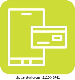 Ilustración de diseño de icono del vector de pago en línea