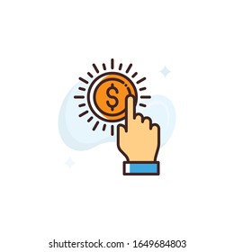 Online Payment Vector Icon. illustration Style EPS 10 File