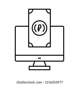 Online payment Vector icon which is suitable for commercial work and easily modify or edit it

