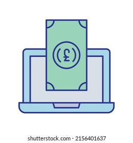 Online payment Vector icon which is suitable for commercial work and easily modify or edit it


