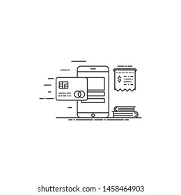 online payment vector. modern phone payment icon