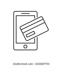 Online Payment vector Outline Icon Design illustration. Shipping and Delivery Symbol on White background EPS 10 File