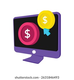 Icono de estilo de Vector de pago en línea. Archivo Eps 10
