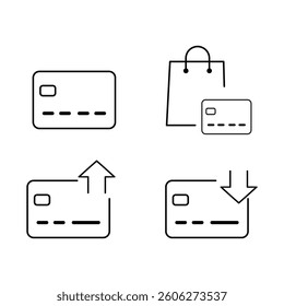 Online payment web line icon. Containing money, transfer, authentication, process, services, regulation, financial icon. Simple line vector illustration.