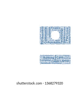 online payment word cloud. tag cloud about online payment