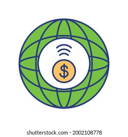 online payment world internet connection
