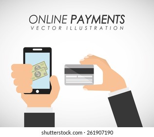 online payments design, vector illustration eps10 graphic 