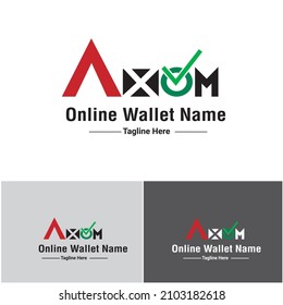 Online payments method company logo with wordmark for all kinds of digital print, banner, poster, flyer, magazine, Id card, Business card 