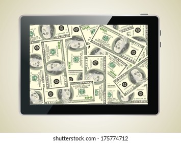 Online payments in tablet pc concept.