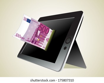 Online payments in tablet pc concept.