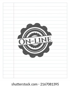On-line pencil effect. Vector Illustration. Detailed. 